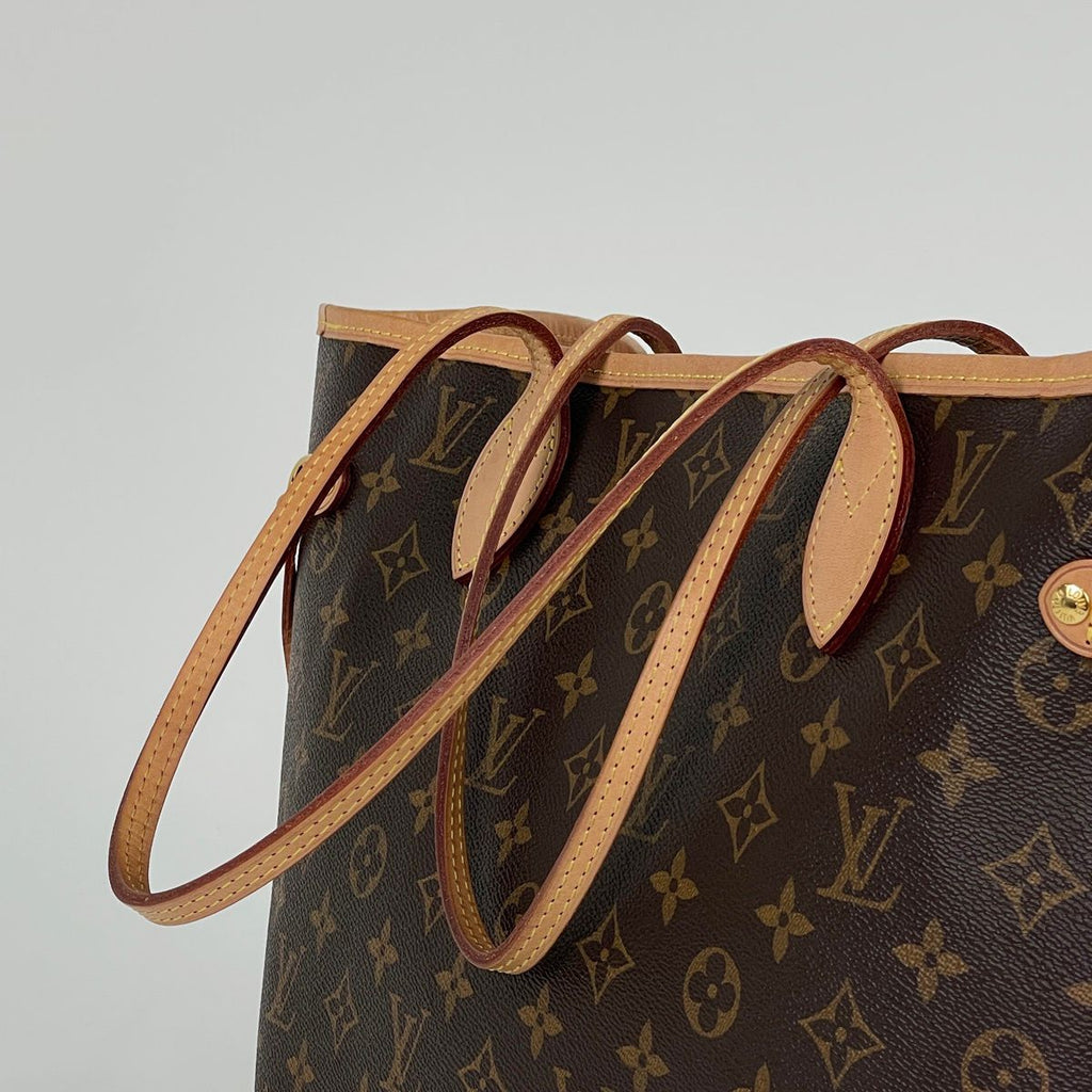 Louis Vuitton Neverfull MM Tote Monogram Brown Cerise — view 7
