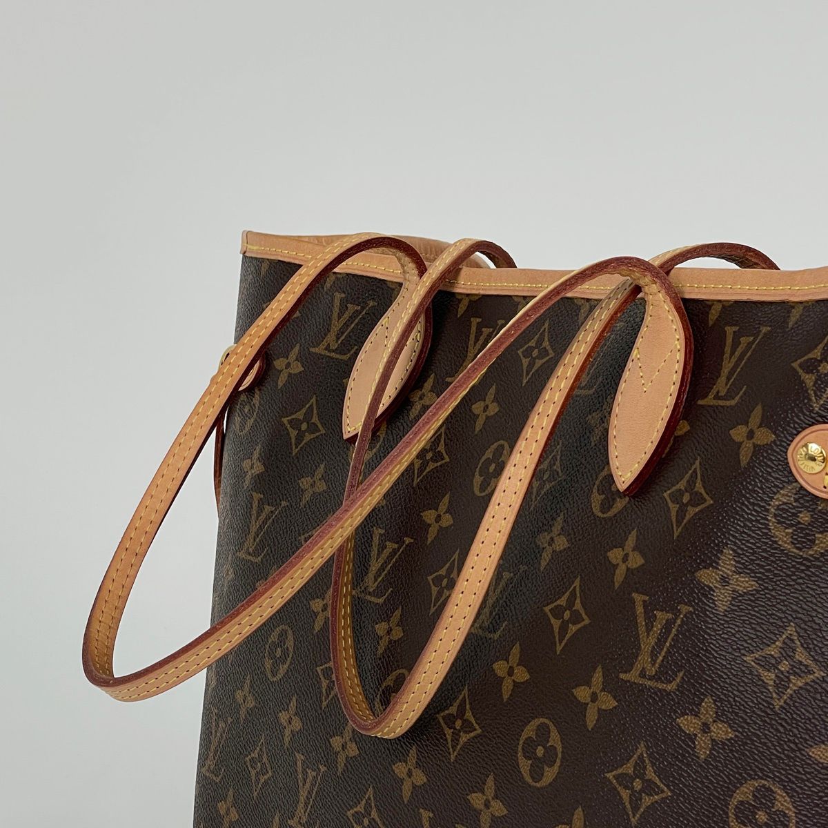Louis Vuitton Neverfull MM Tote Monogram Brown Cerise — view 7
