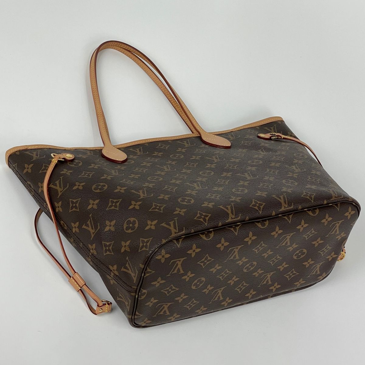 Louis Vuitton Neverfull MM Tote Monogram Brown Cerise — view 2