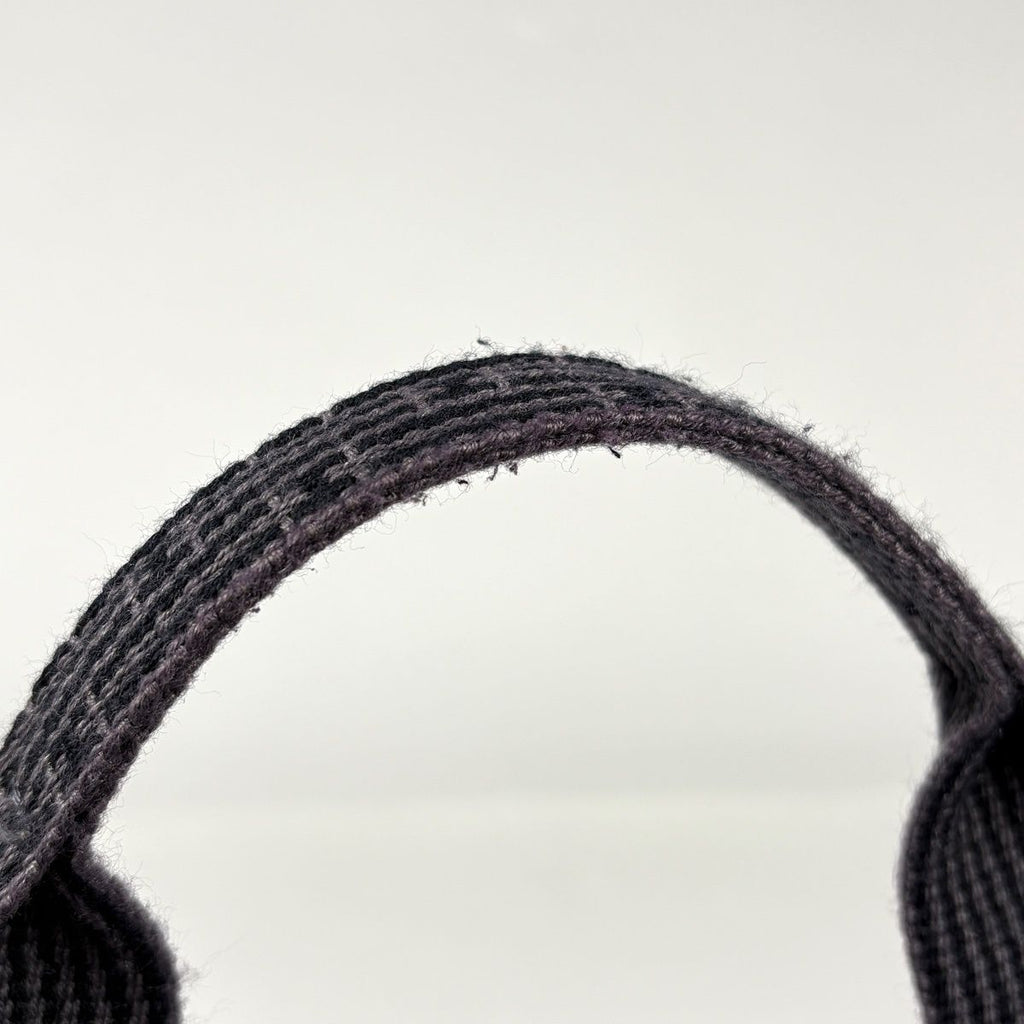 Hermes Herline MM Tote Nylon Canvas Gray Black — view 5