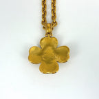 Chanel Necklace CC Logo Clover Color Stone Gold Black — view 2