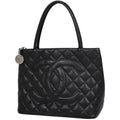 Chanel Reissue Tote CC Logo Caviar Leather Black