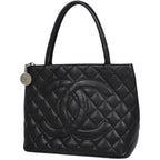 Chanel Reissue Tote CC Logo Caviar Leather Black