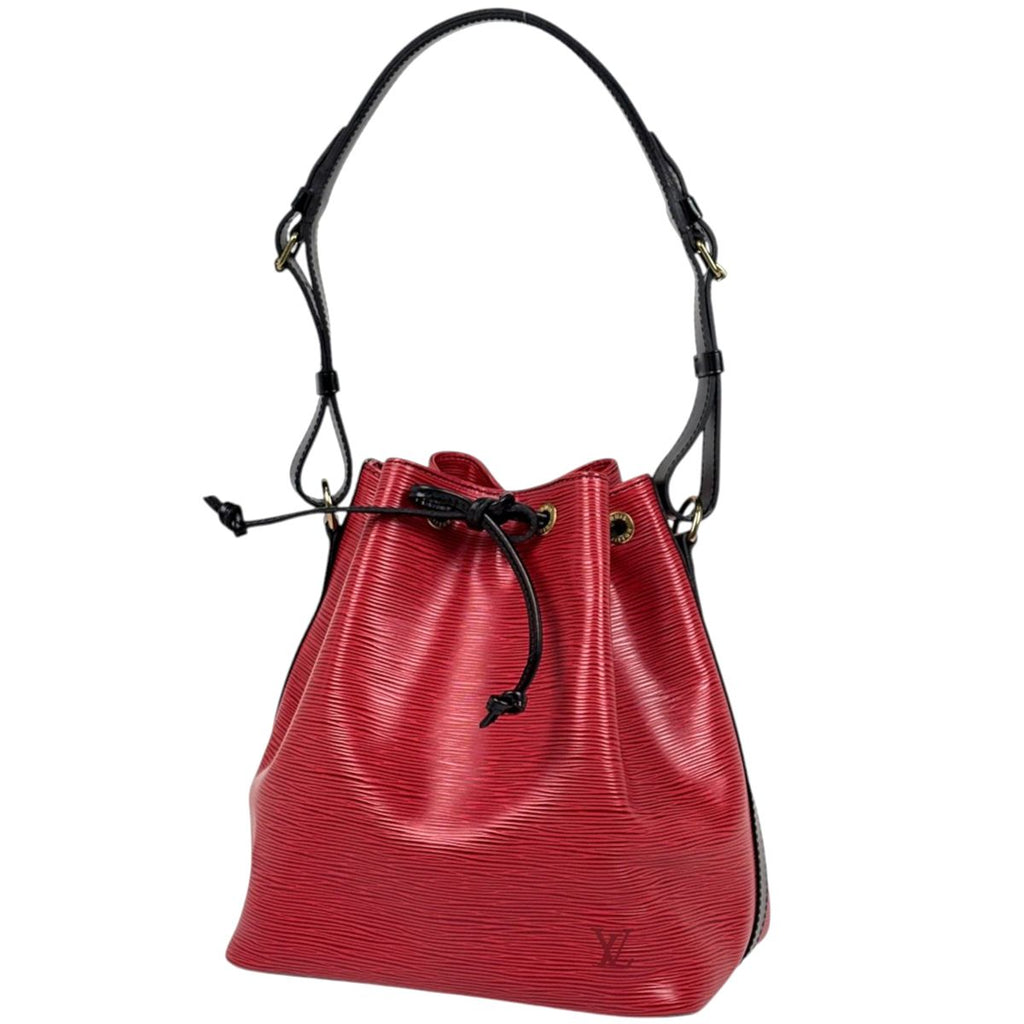 Louis Vuitton Petit Noe Shoulder Bag Drawstring Epi Castilian Red Noir