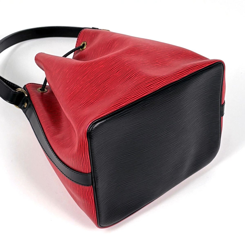 Louis Vuitton Petit Noe Shoulder Bag Drawstring Epi Castilian Red Noir — view 2