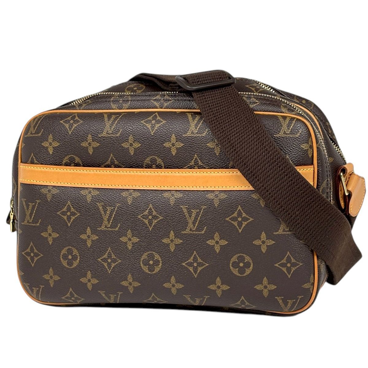 Louis Vuitton Reporter PM Shoulder Bag Crossbody Monogram Brown