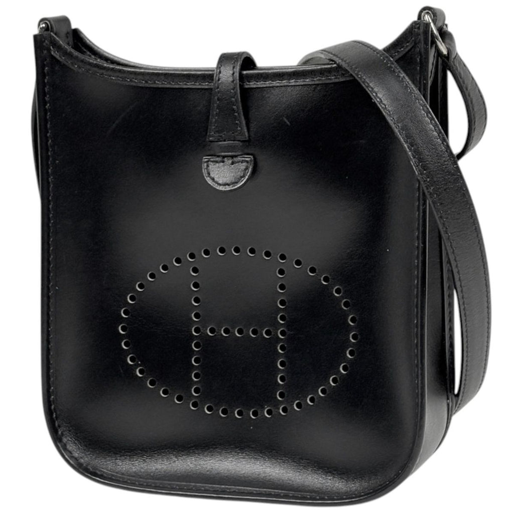 Hermes Evelyne TPM Shoulder Bag Mini Perforated Box Calf Black