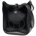 Hermes Evelyne TPM Shoulder Bag Mini Perforated Box Calf Black