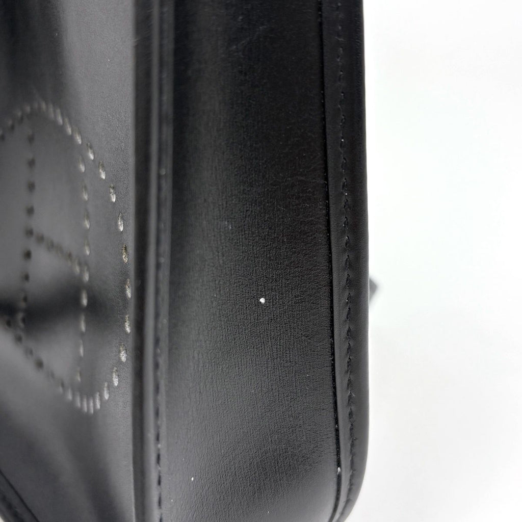 Hermes Evelyne TPM Shoulder Bag Mini Perforated Box Calf Black — view 4