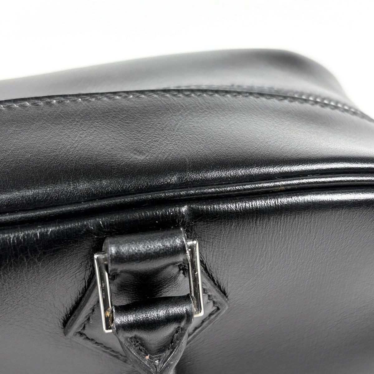 Hermes Plume 28 Handbag Box Calf Black — view 6