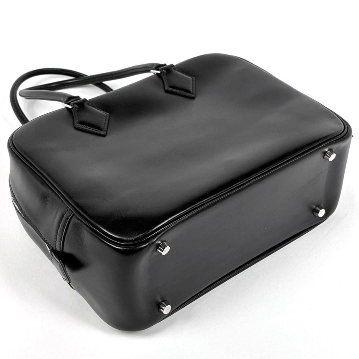 Hermes Plume 28 Handbag Box Calf Black — view 2