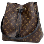 Louis Vuitton Neo Noe Shoulder Bag Drawstring Monogram Brown Noir