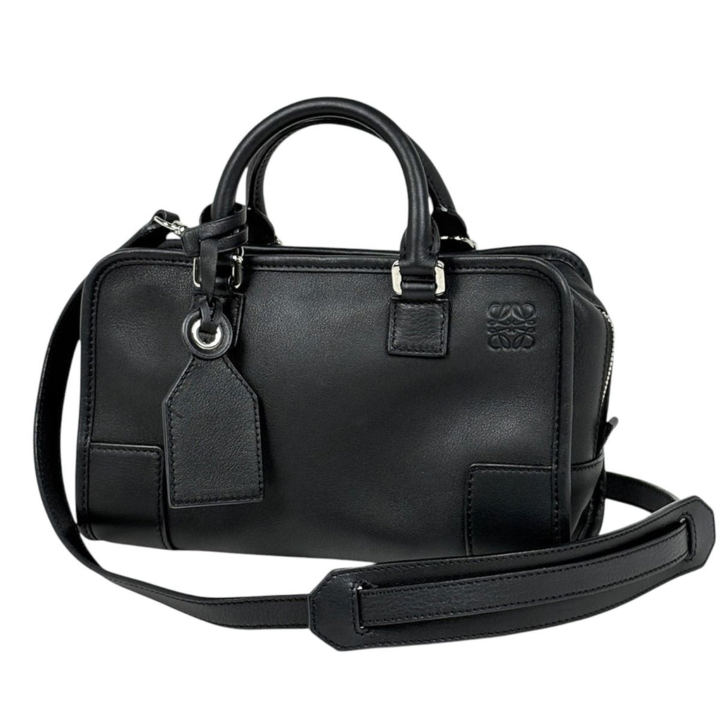 Loewe Amazona 23 Shoulder Bag 2-Way Anagram Leather Black