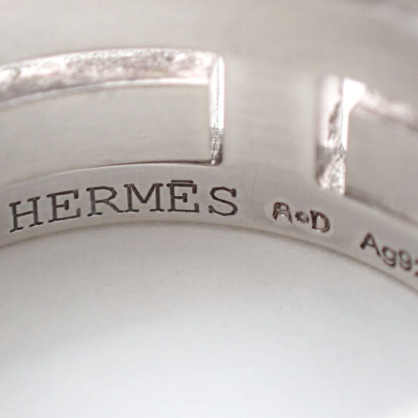 Hermes D'h Ring Silver — view 8