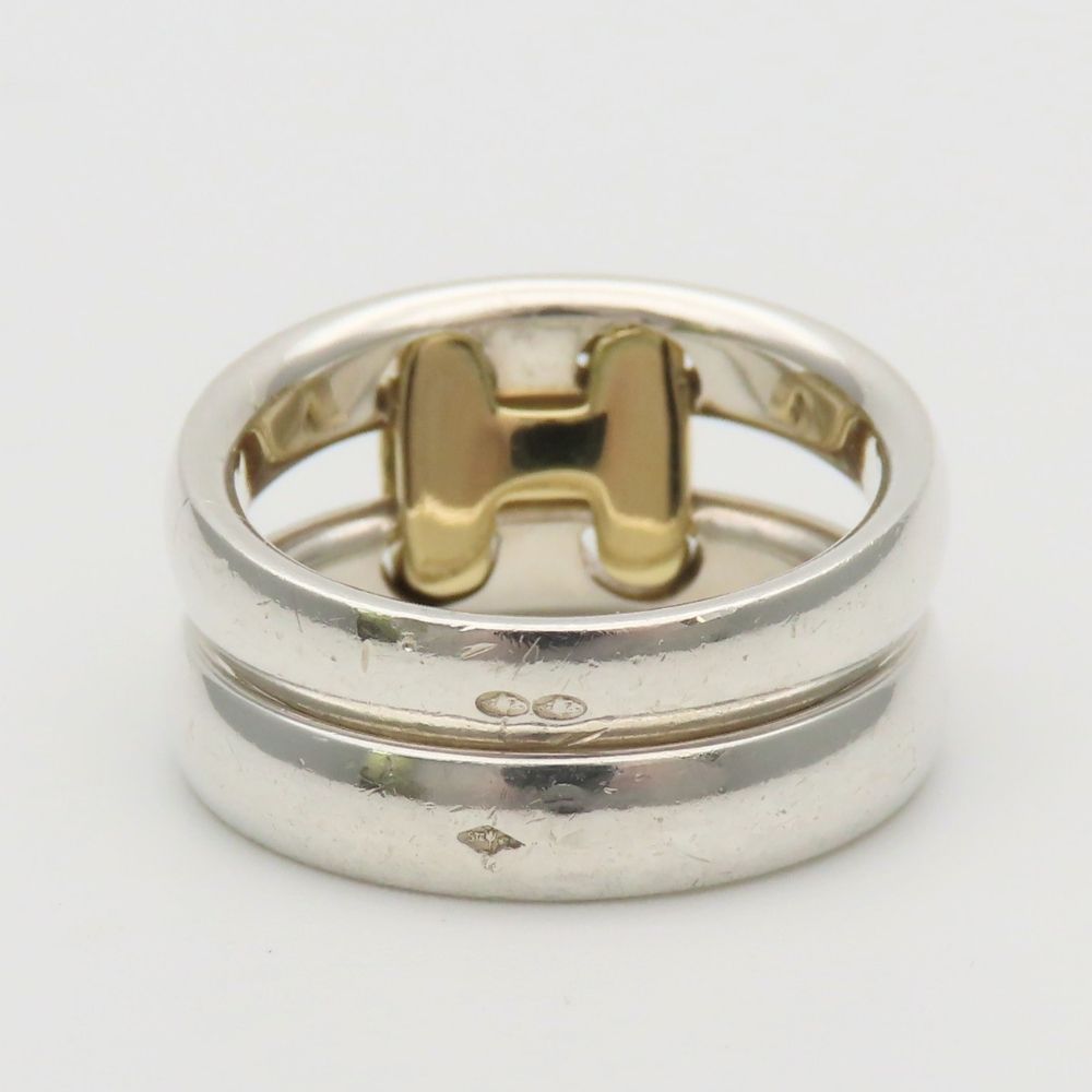 Hermes Ring Olympe 53 Silver Gold — view 4