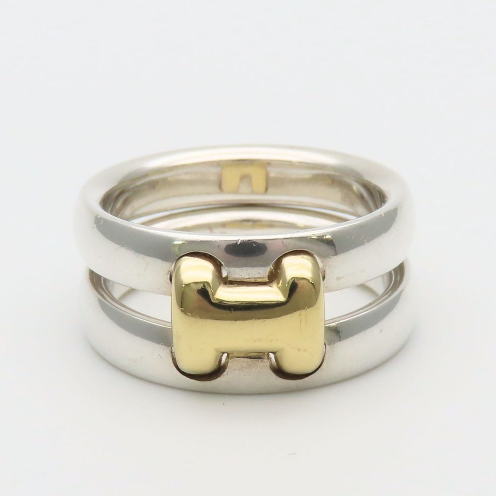 Hermes Ring Olympe 53 Silver Gold — view 2