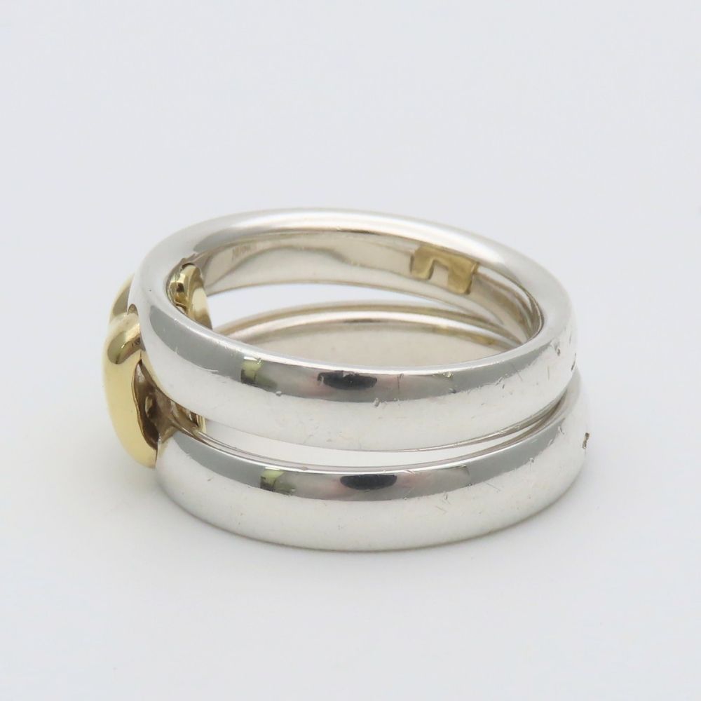 Hermes Ring Olympe 53 Silver Gold — view 3