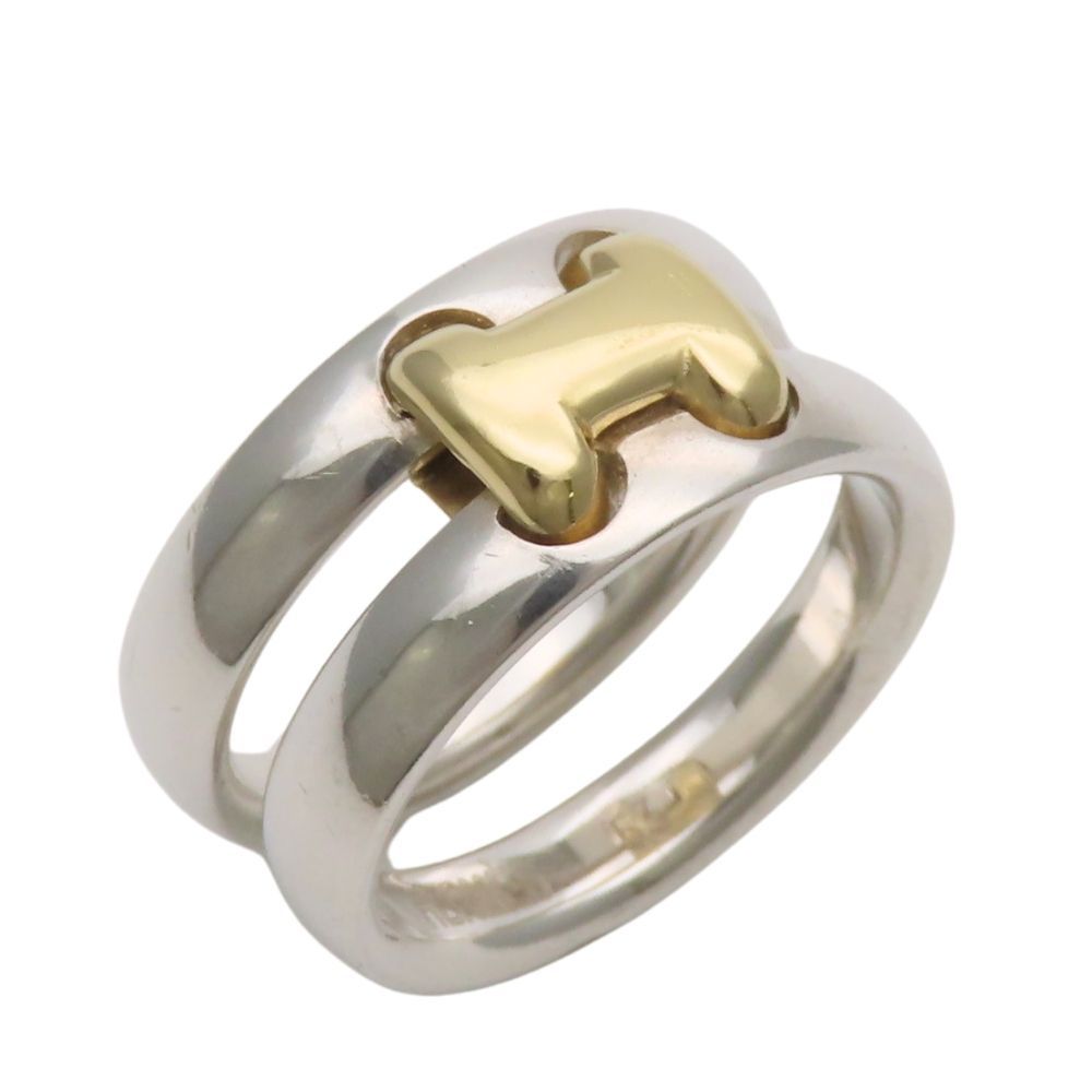 Hermes Ring Olympe 53 Silver Gold