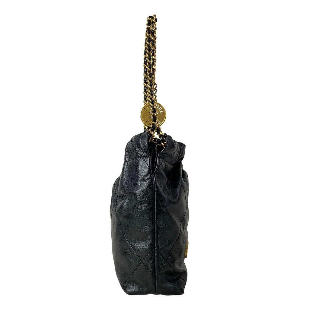 Chanel Handbag Chanel 22 Mini Black Chain Handle Vintage Gold — view 2
