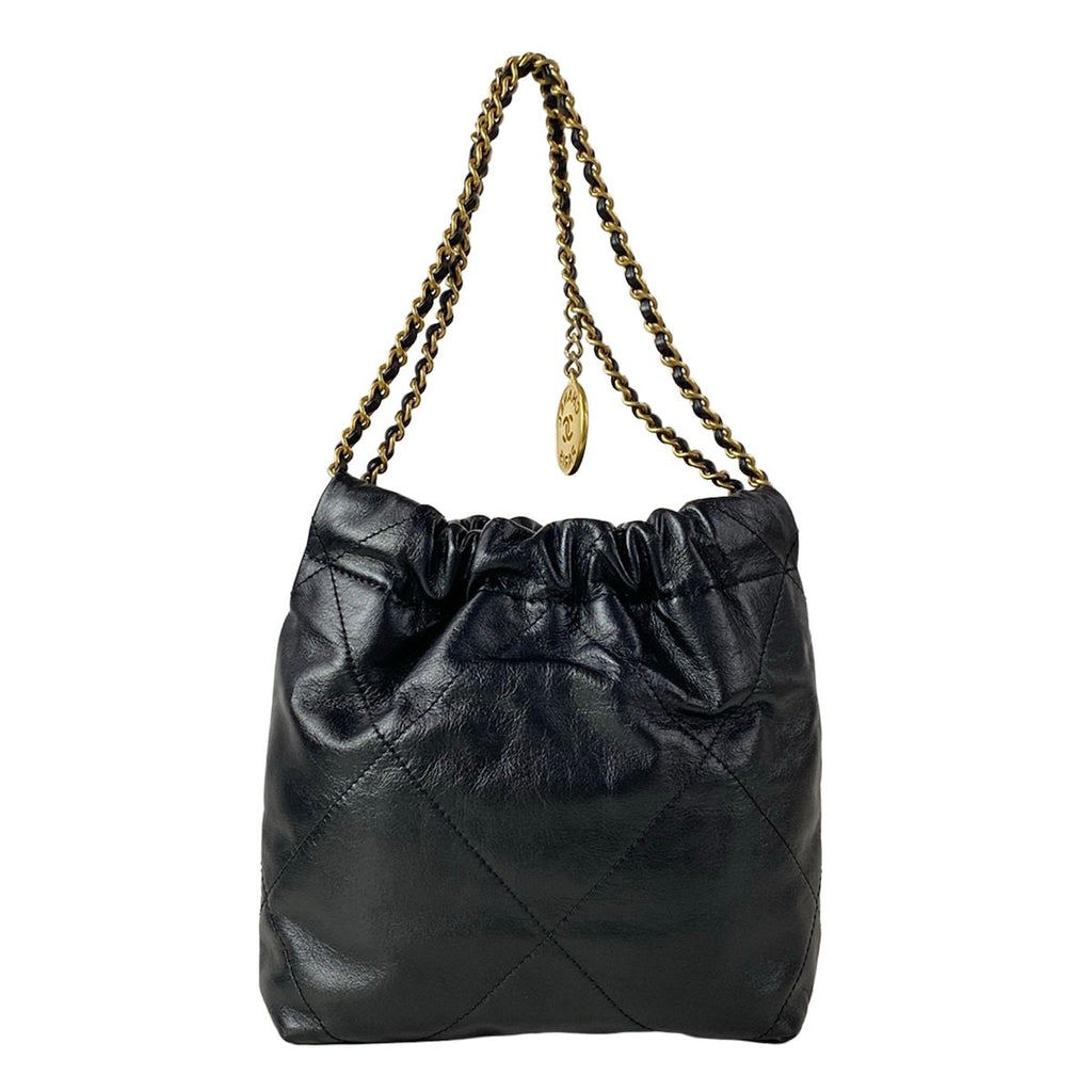Chanel Handbag Chanel 22 Mini Black Chain Handle Vintage Gold — view 3
