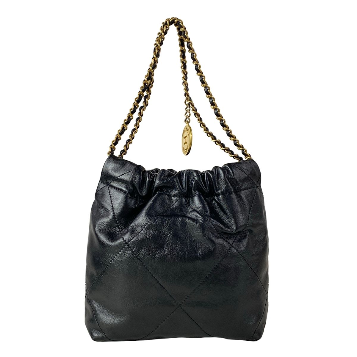 Chanel Handbag Chanel 22 Mini Black Chain Handle Vintage Gold — view 3