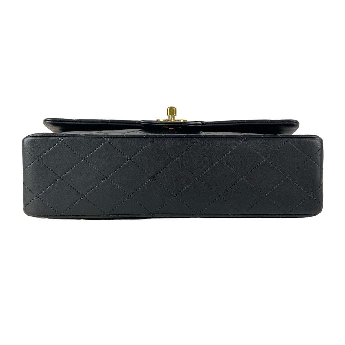 Chanel Shoulder Bag Double Flap Quilted Black Chain Gold — view 5