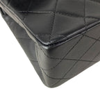 Chanel Shoulder Bag Double Flap Quilted Black Chain Gold — view 6