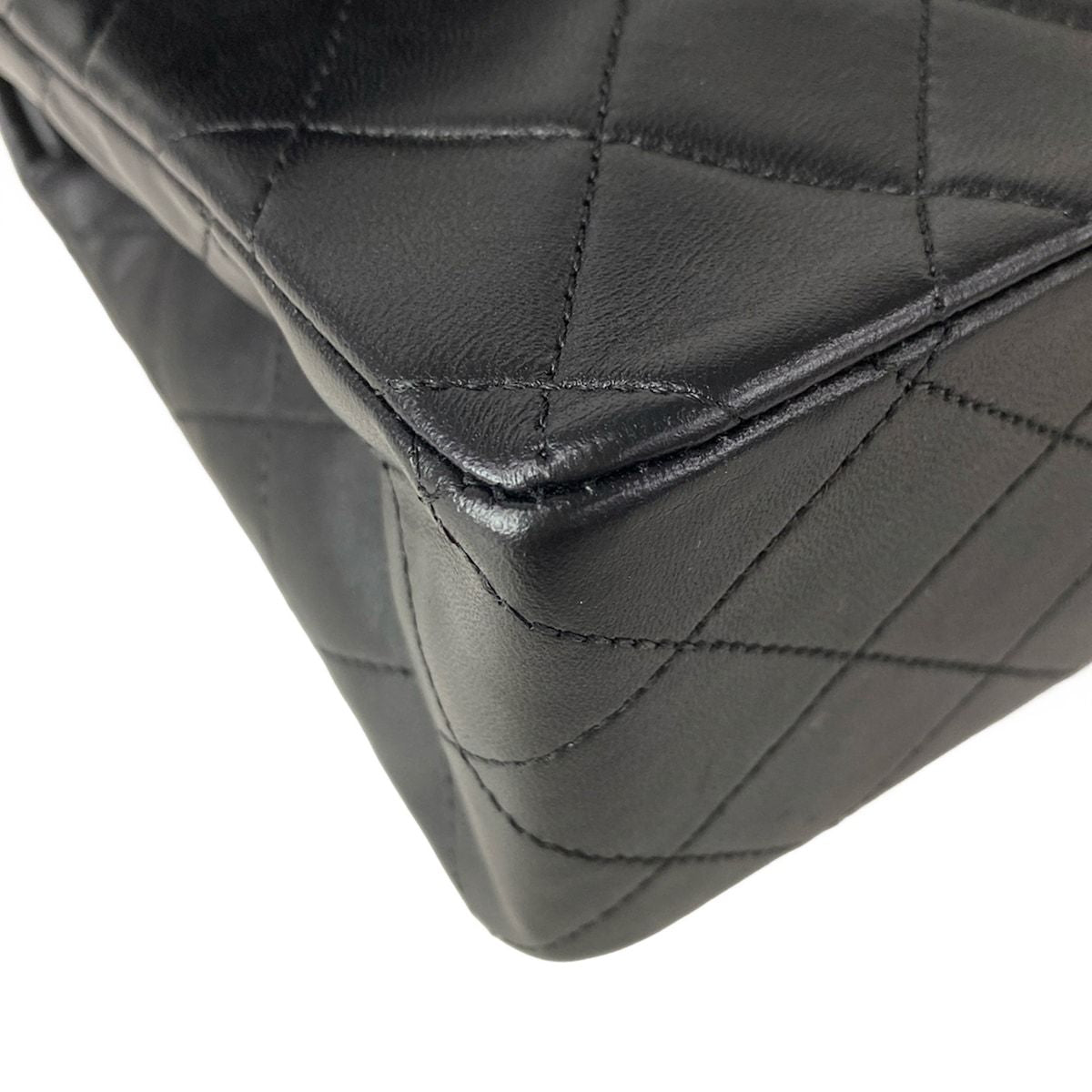 Chanel Shoulder Bag Double Flap Quilted Black Chain Gold — view 6