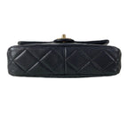 Chanel Shoulder Bag Quilted Black Gold Chain — view 5
