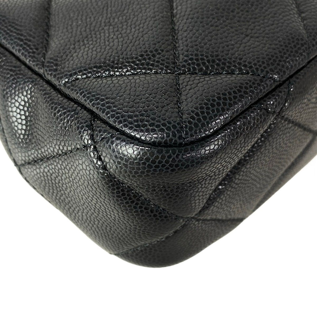 Chanel Shoulder Bag Quilted Black Gold Chain — view 8
