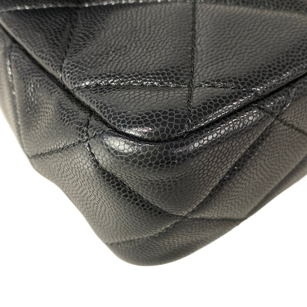 Chanel Shoulder Bag Quilted Black Gold Chain — view 6