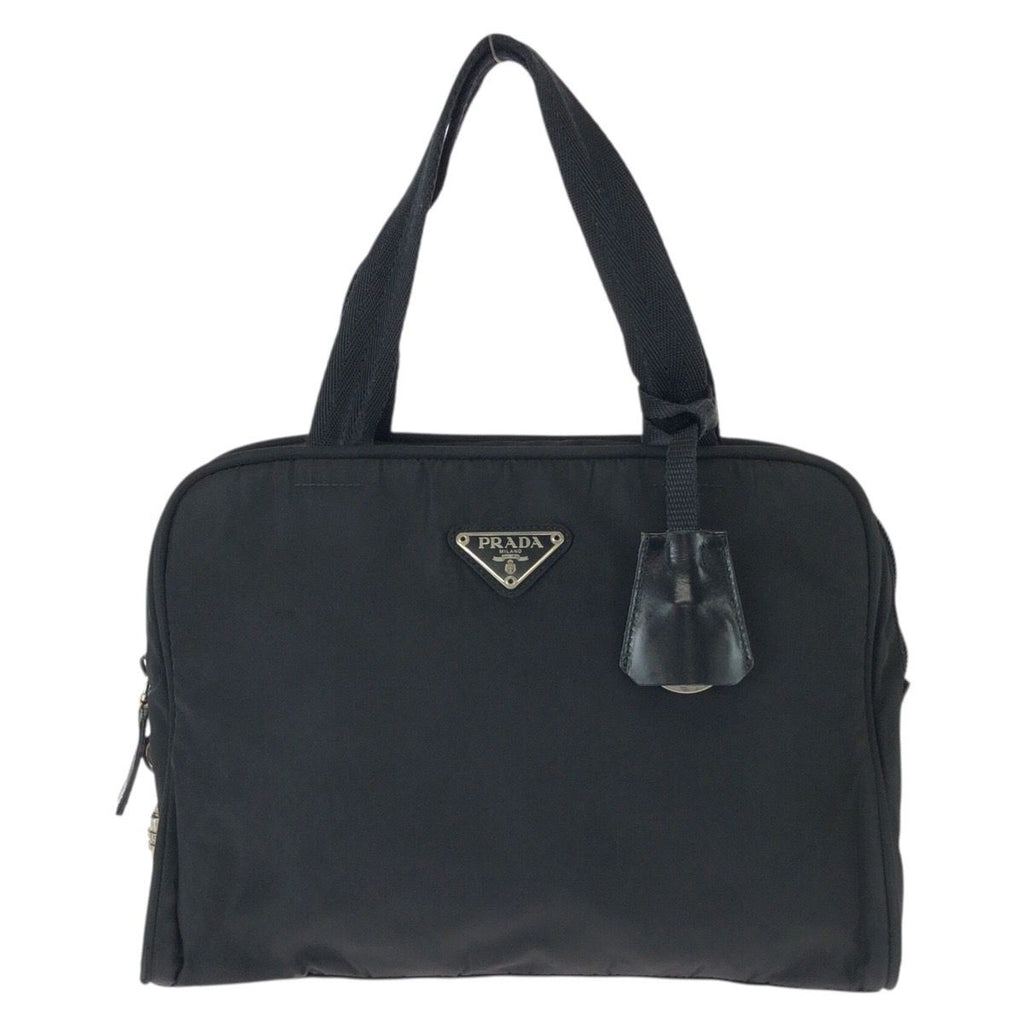Prada Tessuto Black Silver Nylon Handbag