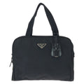 Prada Tessuto Black Silver Nylon Handbag