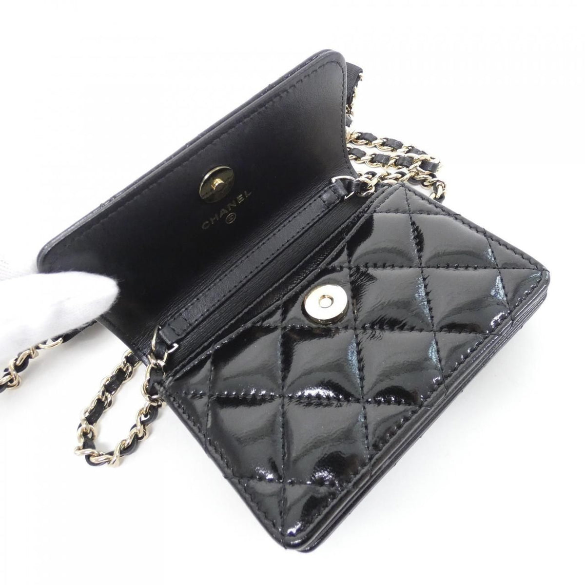 Chanel Chain Clutch Black — view 7