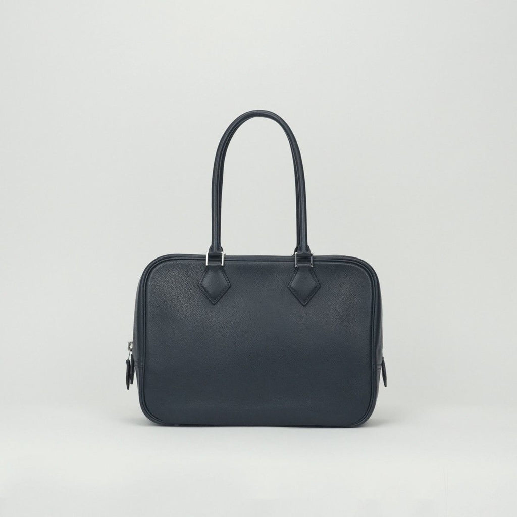 Hermes Plume 28 Tote Evercolor Blue Indigo Navy Silver Handbag Business