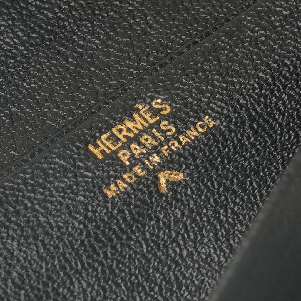 Hermes Osaka Wallet Porosas Noir Black Exotic — view 6