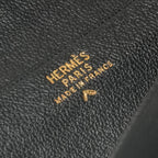 Hermes Osaka Wallet Porosas Noir Black Exotic — view 6