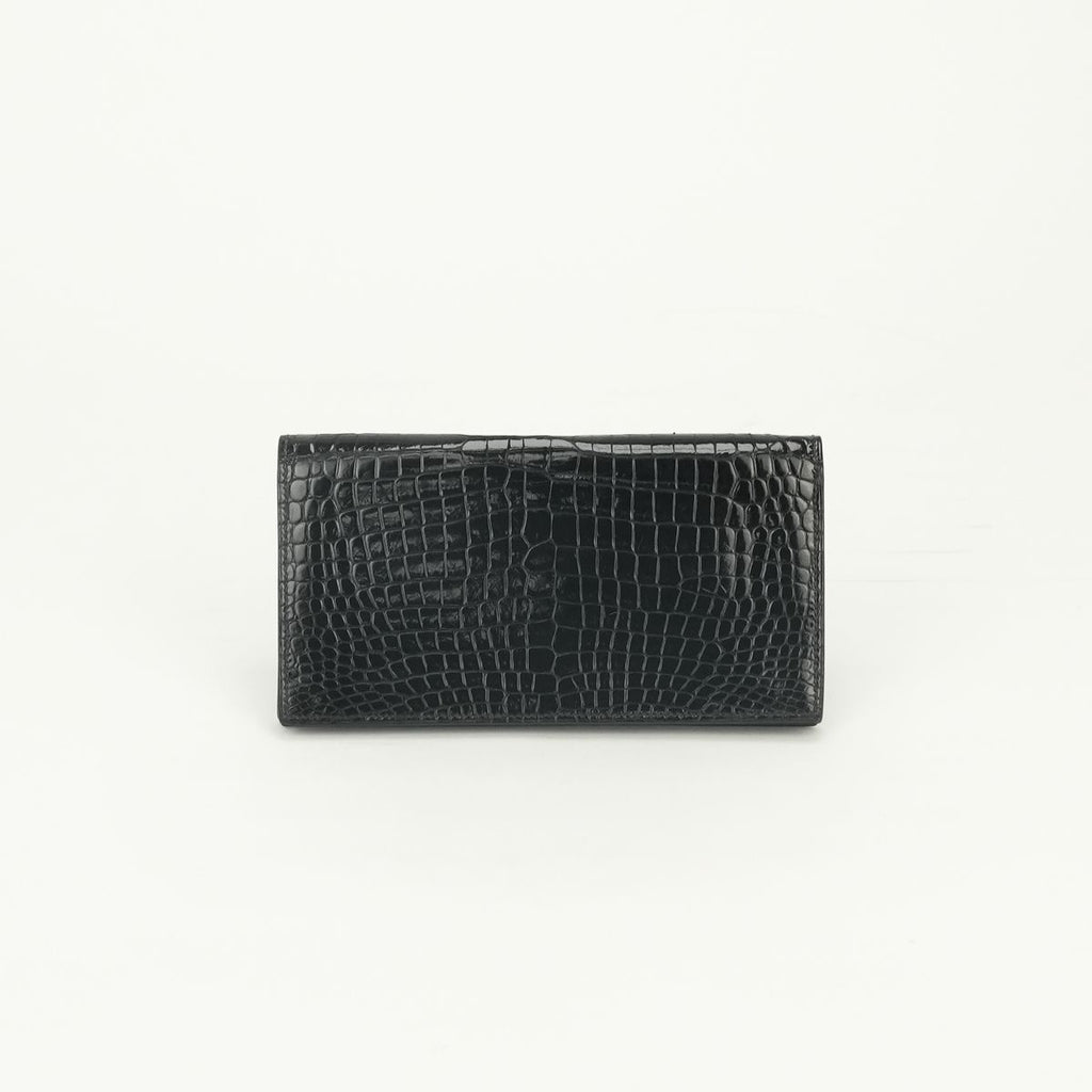 Hermes Osaka Wallet Porosas Noir Black Exotic — view 2