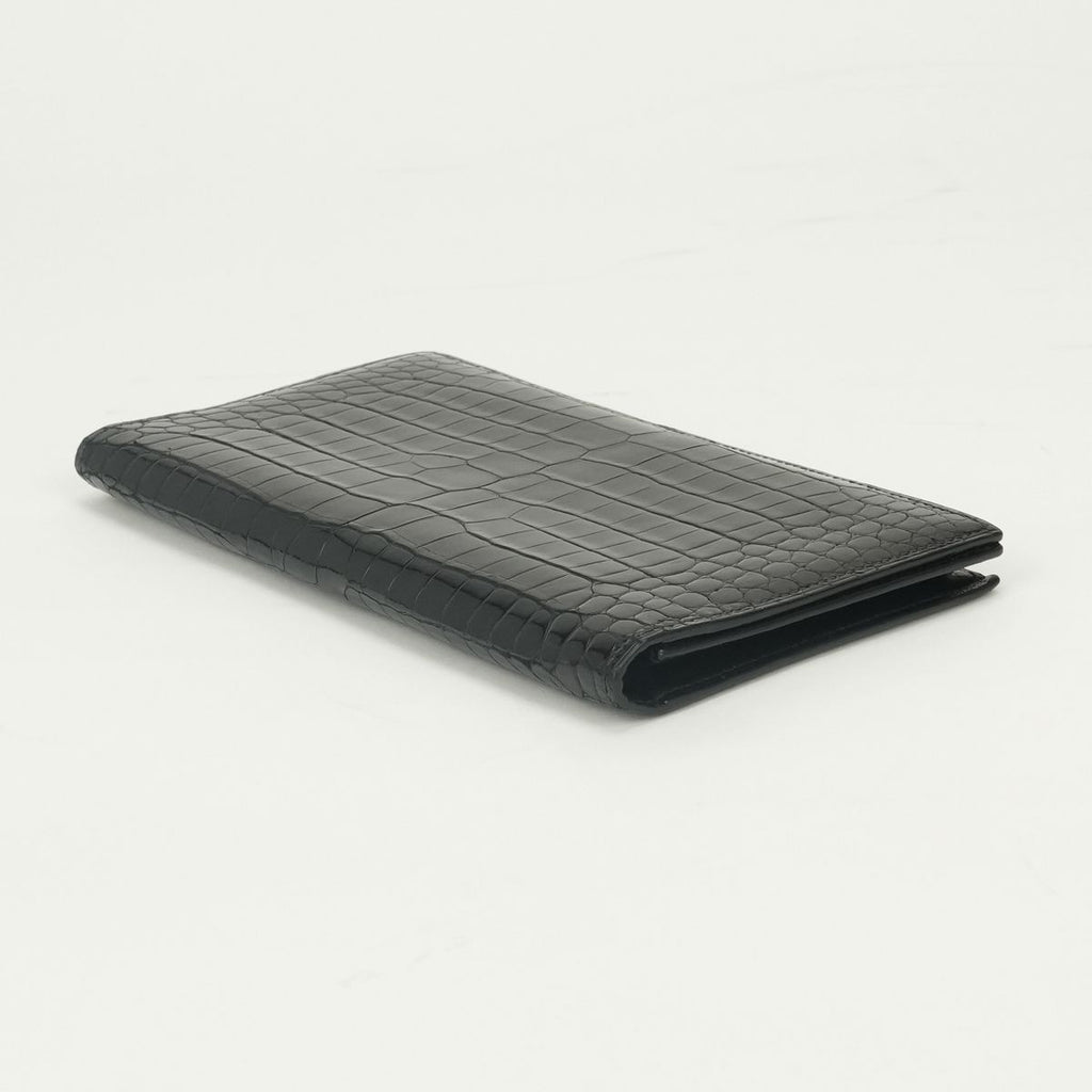 Hermes Osaka Wallet Porosas Noir Black Exotic — view 4