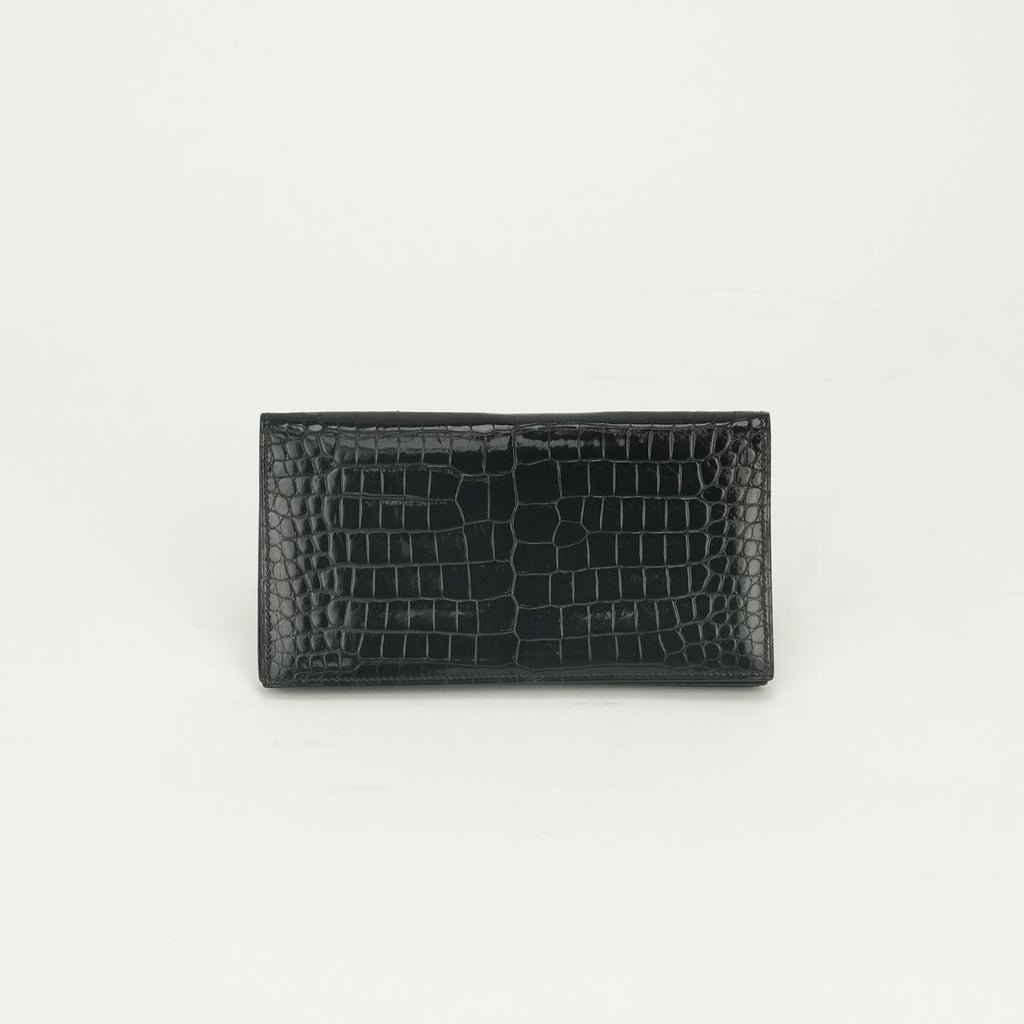 Hermes Osaka Wallet Porosas Noir Black Exotic