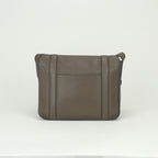 Hermes Steve Shoulder Bag Taurillon Clemence Taupe Gray Silver Messengerbag — view 3