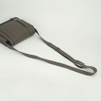 Hermes Steve Shoulder Bag Taurillon Clemence Taupe Gray Silver Messengerbag — view 6