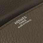 Hermes Steve Shoulder Bag Taurillon Clemence Taupe Gray Silver Messengerbag — view 7