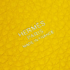 Hermes Picotin Lock PM Tote Taurillon Clemence Lime Yellow Silver — view 8