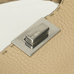 Fendi Peekaboo Essential Selleria Tote Shoulder Bag Leather Beige Silver 2-Way — view 7