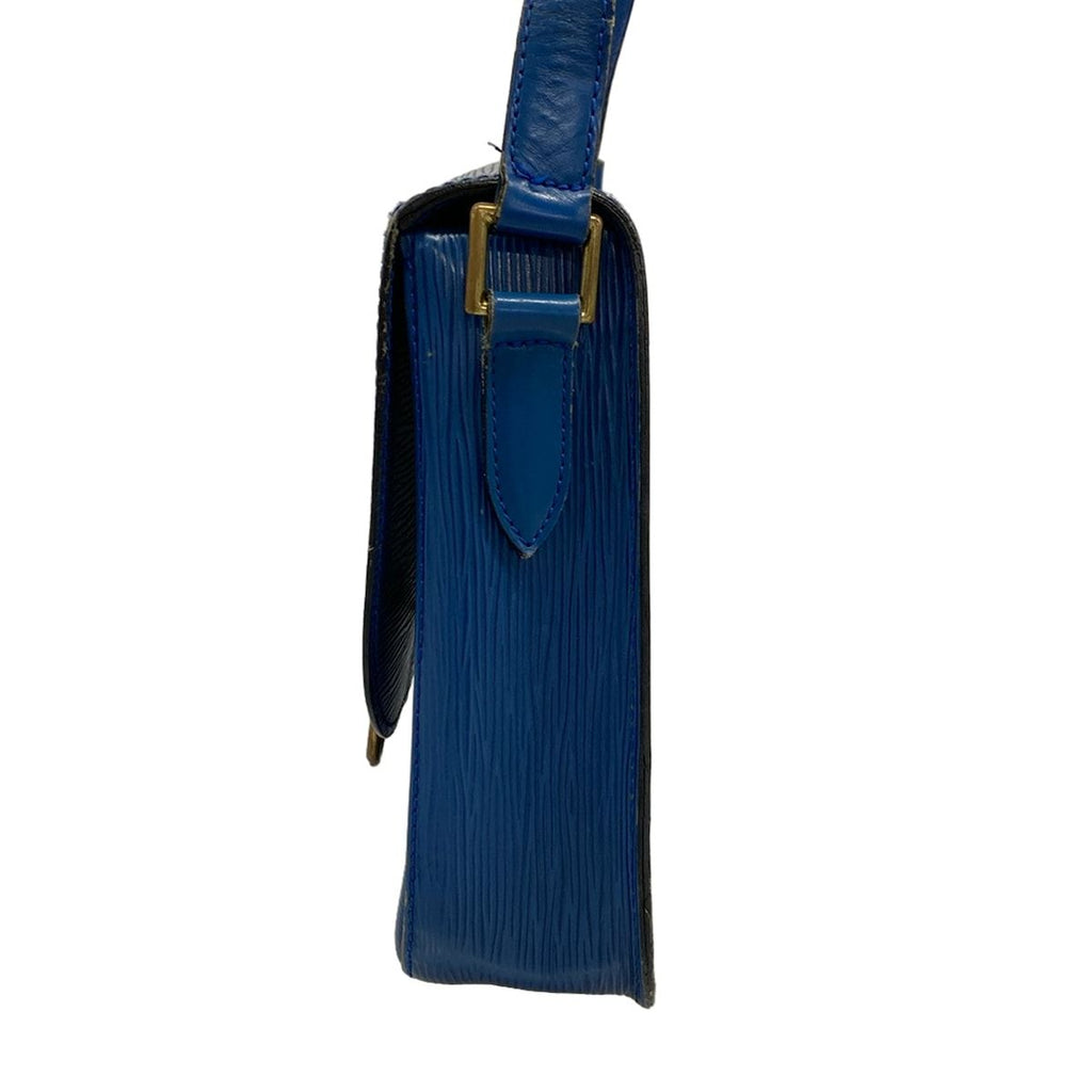 Louis Vuitton Shoulder Bag Epi Sun Crew Toledo Blue Leather — view 4