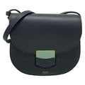 Celine Shoulder Bag Trotter Small Black Leather