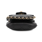 Chanel Chain Phone Case Quilted CC Logo Lambskin Bag Black — view 3