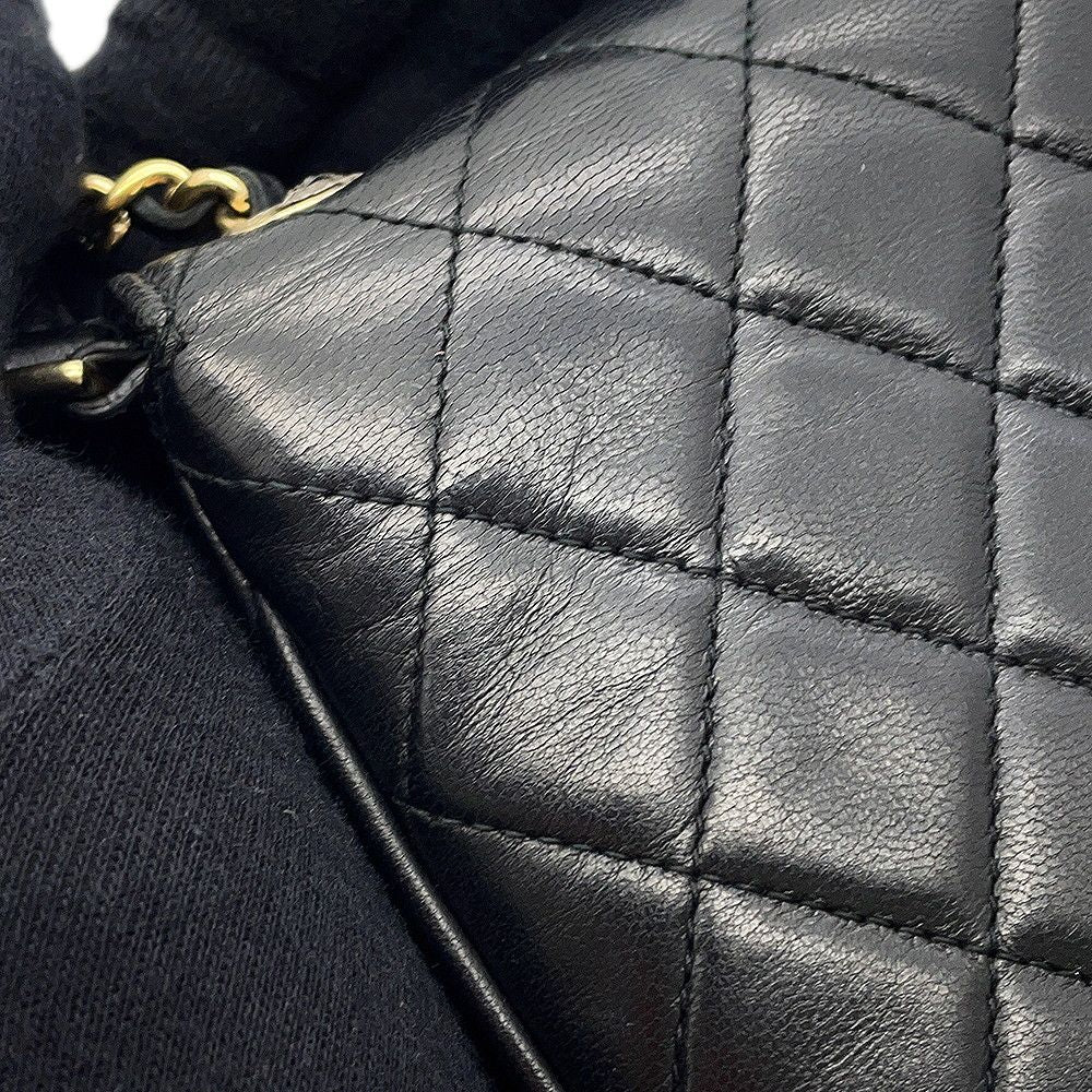 Chanel Chain Phone Case Quilted CC Logo Lambskin Bag Black — view 6