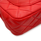 Chanel Chain Shoulder Bag CC Logo Mini Quilted Lambskin — view 6